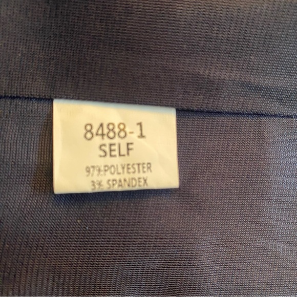 Minuet Navy Blue High Neck Knee Length Sleeveless Dress with Clear Beads Size L - Picture 7 of 9